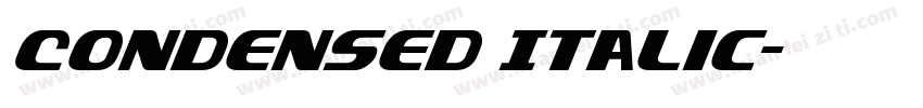 Condensed Italic字体转换